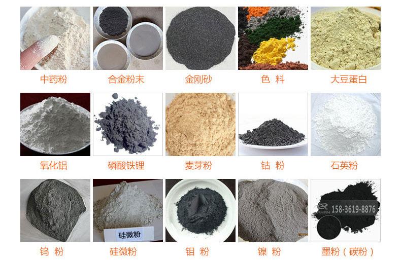 氣體保護超聲波振動篩的行業(yè)應用：中藥粉，合金粉末，金剛砂，色料，大豆蛋白，氧化鋁，磷酸鐵鋰，麥芽粉，鈷粉，石英粉，鎢粉，硅微粉，鉬粉，墨粉。