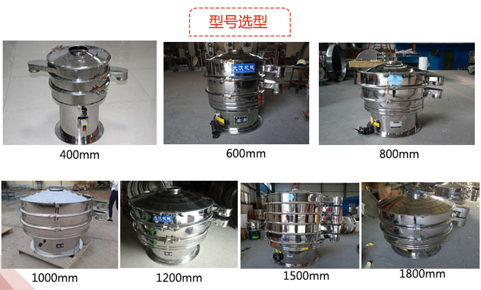 食品振動(dòng)篩型號(hào)分類(lèi)展示圖