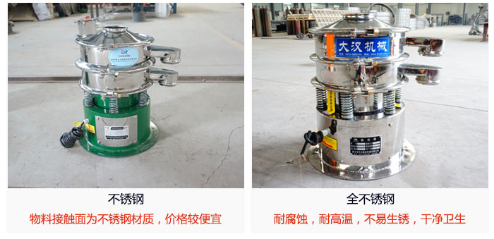小型圓形篩做工采用：內(nèi)外拋光的制作方法，能夠保證產(chǎn)品的干凈。