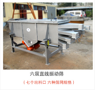 六層直線振動(dòng)篩加裝制成裝置，灰色油漆出口產(chǎn)品